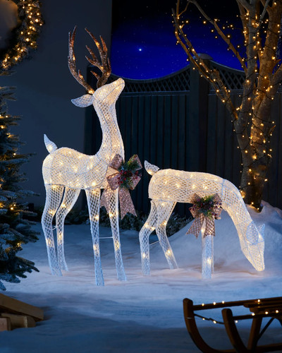 Renne natale illuminate 3d - renne,