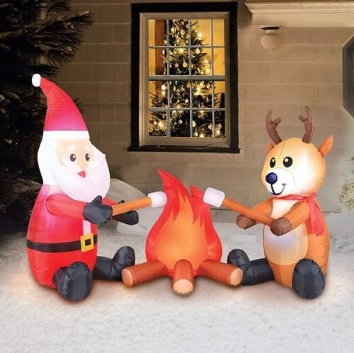 Babbo natale renna scena - e,