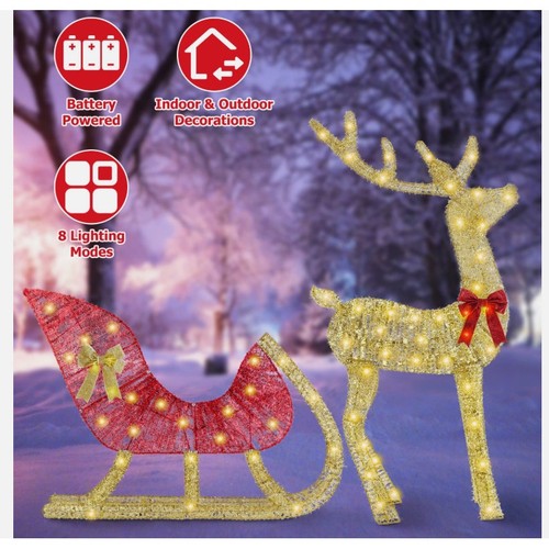 Decorazione renna slitta - renna, e